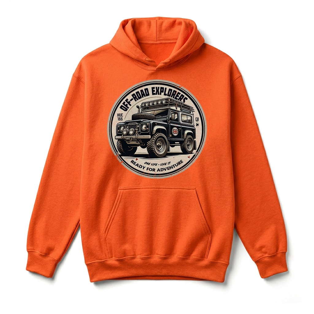 Sweatshirt à capuche Land Rover Series - Orange Sweatshirt à capuche Land Rover Series - Orange