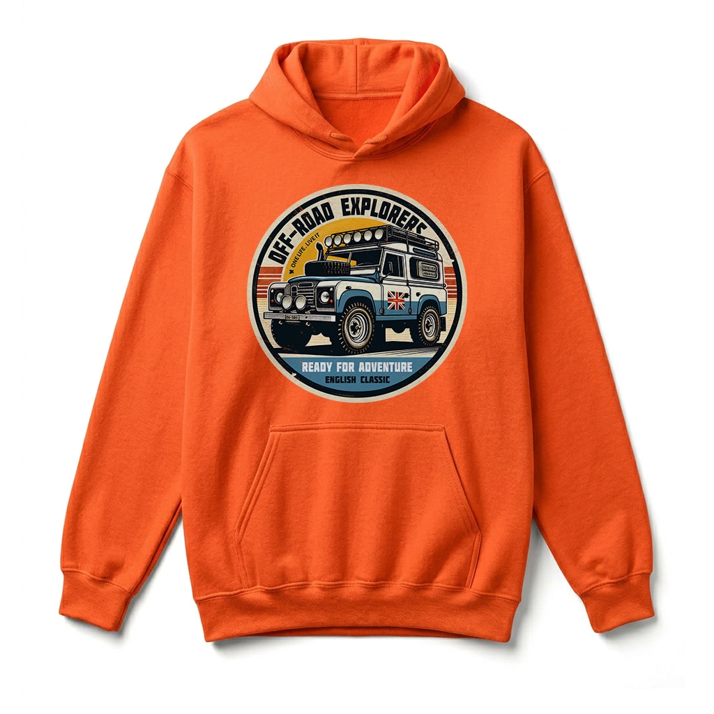 Sweatshirt à capuche Land Rover Series - Orange Sweatshirt à capuche Land Rover Series - Orange