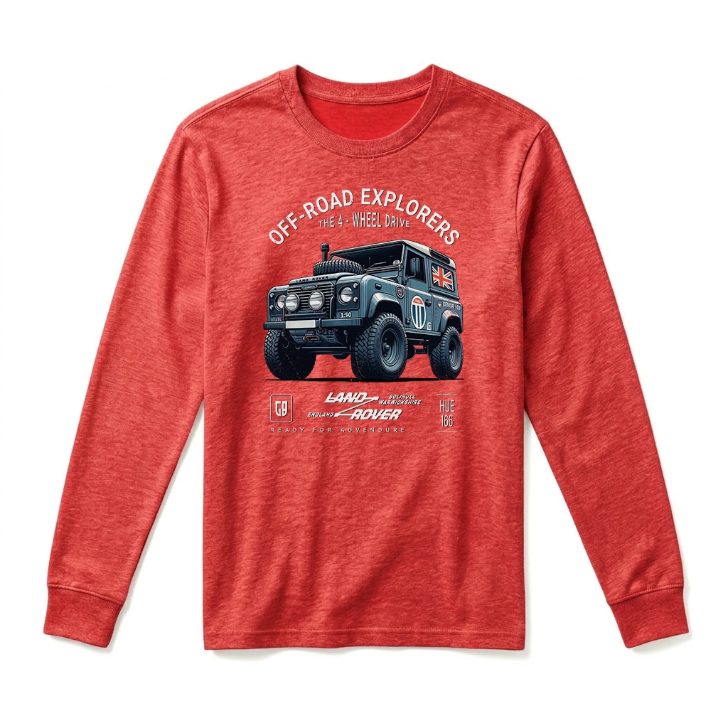 T-shirt Manches Longues Land Rover Defender 90 - Red T-shirt Manches Longues Land Rover Defender 90 - Red