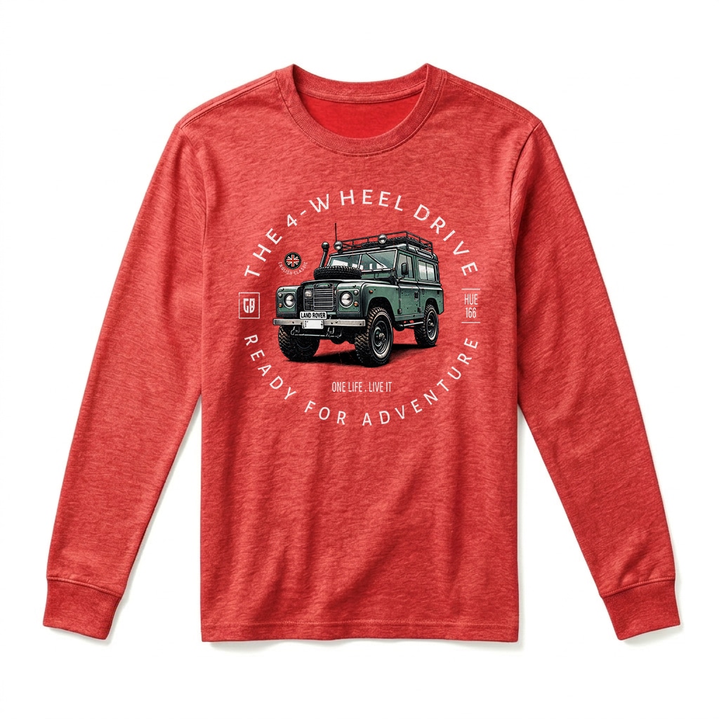 Land Rover Series Long Sleeve T-Shirt - Red Land Rover Series Long Sleeve T-Shirt - Red