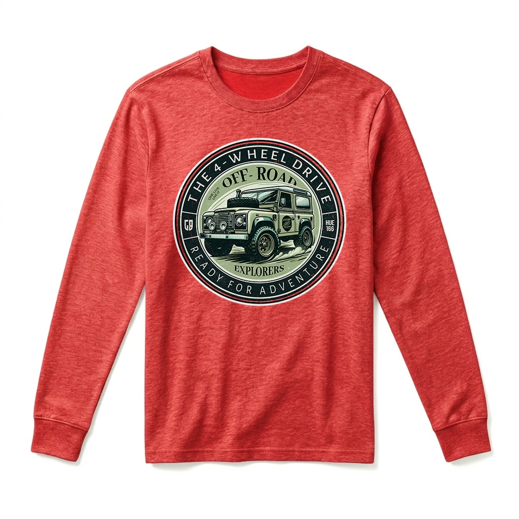 T-shirt Manches Longues Land Rover Defender 90 - Red T-shirt Manches Longues Land Rover Defender 90 - Red