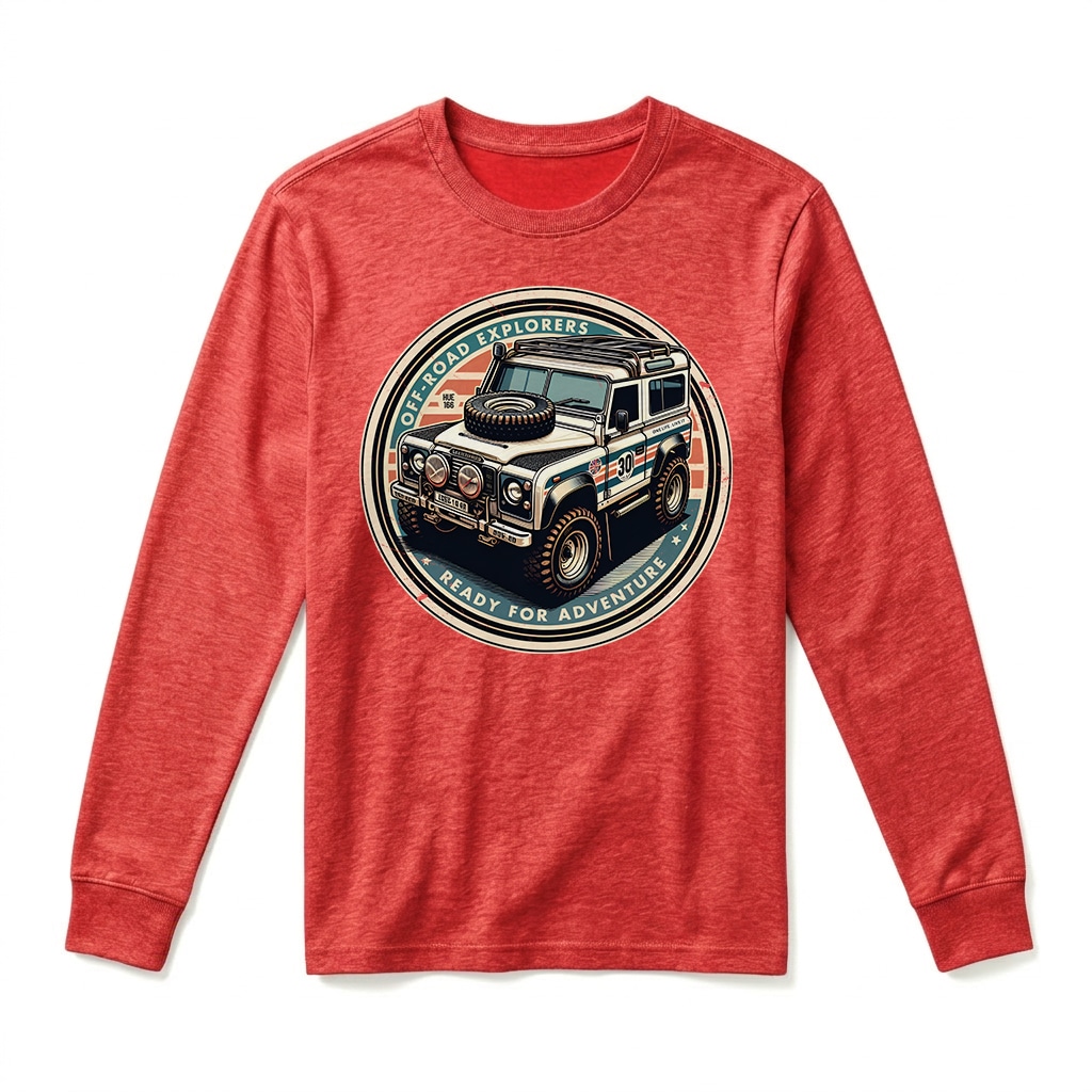 T-shirt Manches Longues Land Rover Defender 90 - Red T-shirt Manches Longues Land Rover Defender 90 - Red