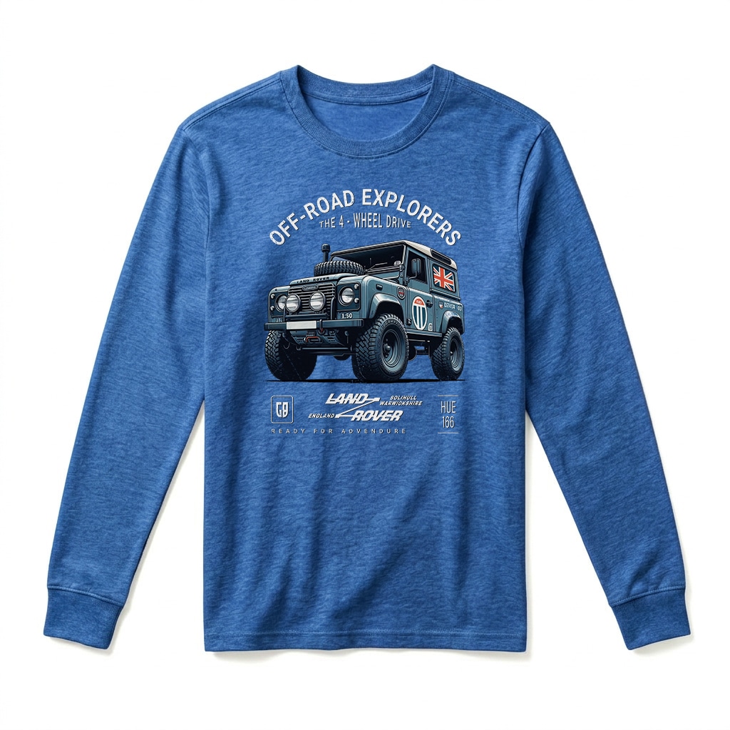 T-shirt Manches Longues Land Rover Defender 90 - Royal T-shirt Manches Longues Land Rover Defender 90 - Royal