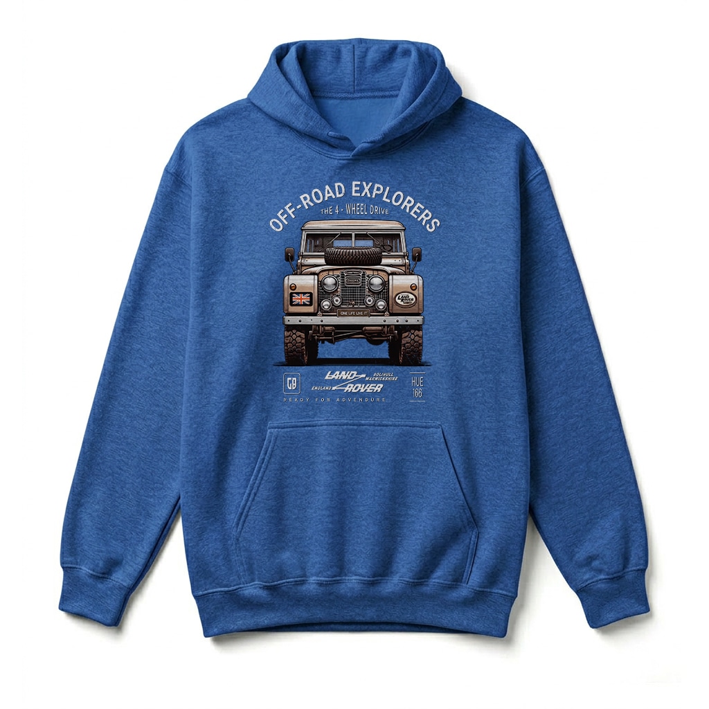 Sweatshirt à capuche Land Rover Series - Royal Sweatshirt à capuche Land Rover Series - Royal