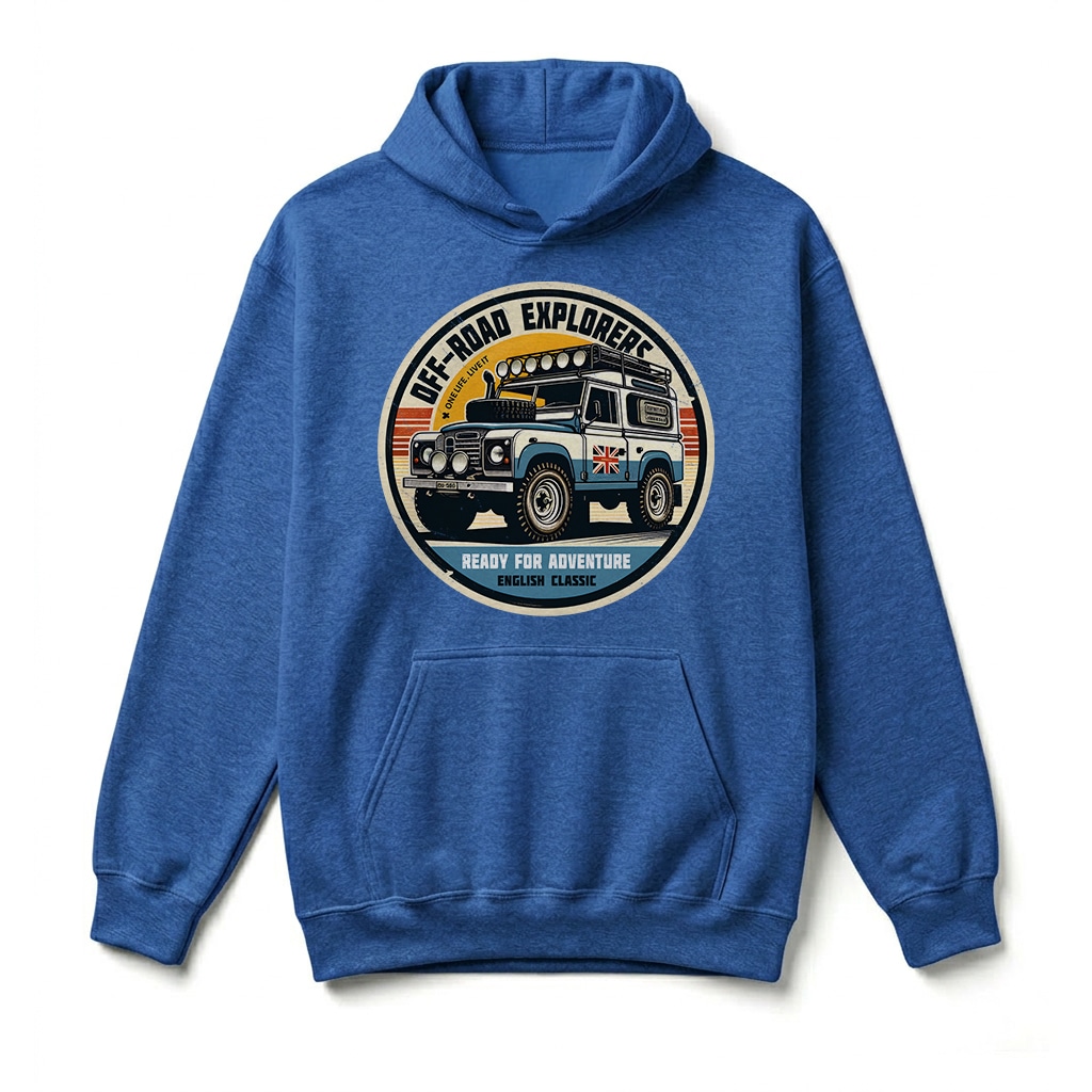 Sweatshirt à capuche Land Rover Series - Royal Sweatshirt à capuche Land Rover Series - Royal