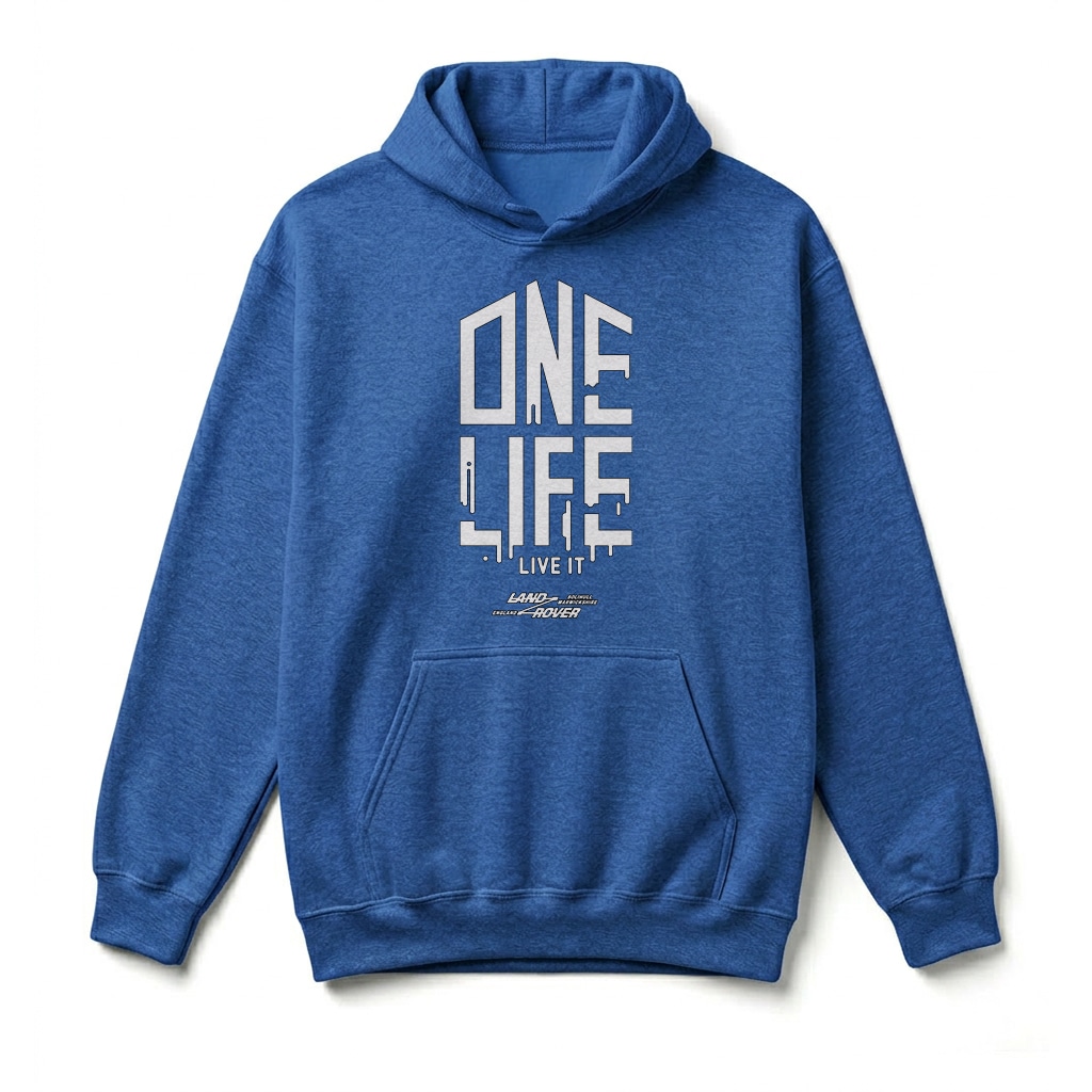 Sweatshirt à capuche Land Rover One Life, Live it ! - Royal Sweatshirt à capuche Land Rover One Life, Live it ! - Royal
