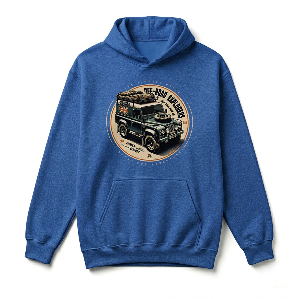 Sweatshirt à capuche Land Rover Defender 90 - Royal Sweatshirt à capuche Land Rover Defender 90 - Royal