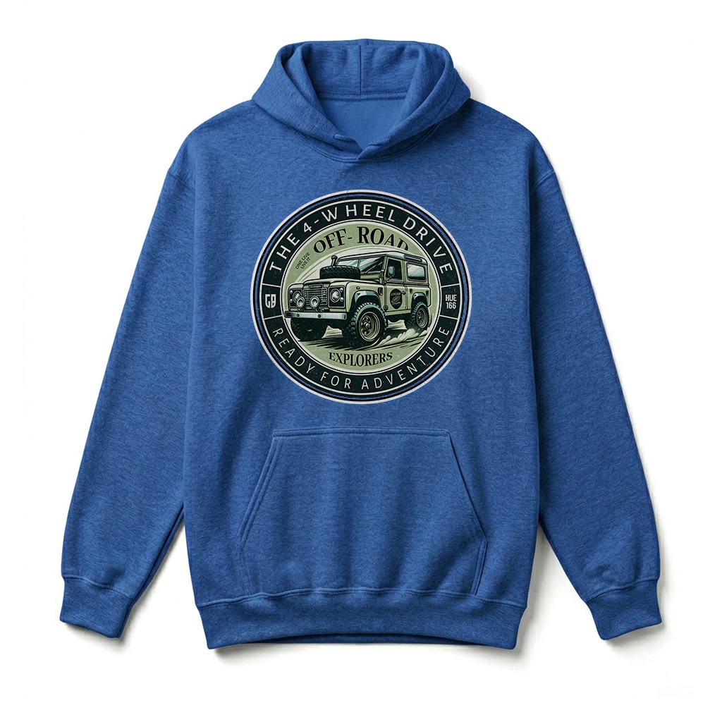 Sweatshirt à capuche Land Rover Defender 90 - Royal Sweatshirt à capuche Land Rover Defender 90 - Royal