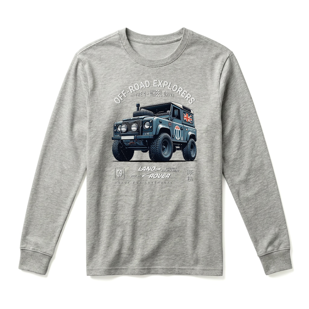 T-shirt Manches Longues Land Rover Defender 90 - Sport Grey T-shirt Manches Longues Land Rover Defender 90 - Sport Grey