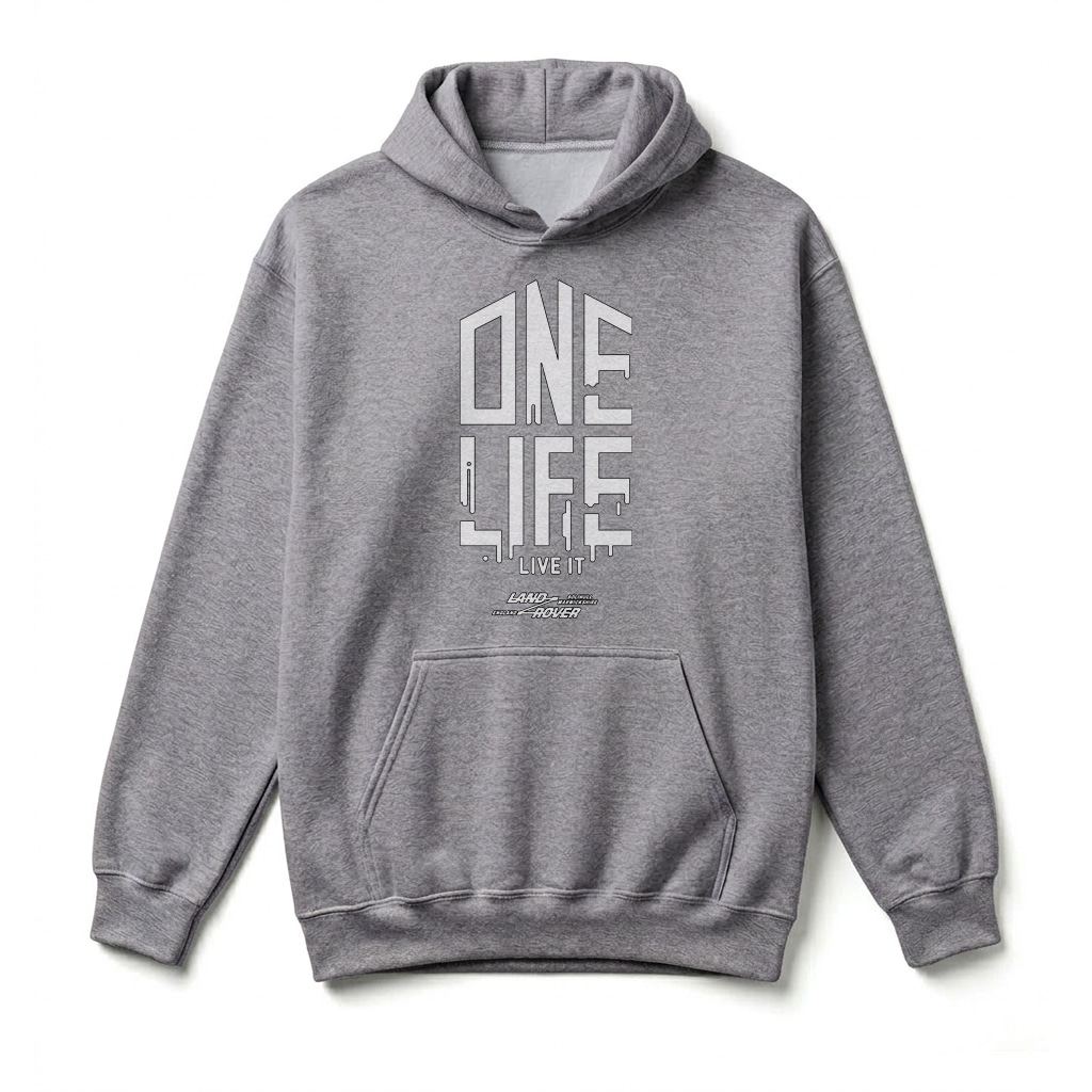 Sweatshirt à capuche Land Rover One Life, Live it ! - Sport Grey Sweatshirt à capuche Land Rover One Life, Live it ! - Sport Grey