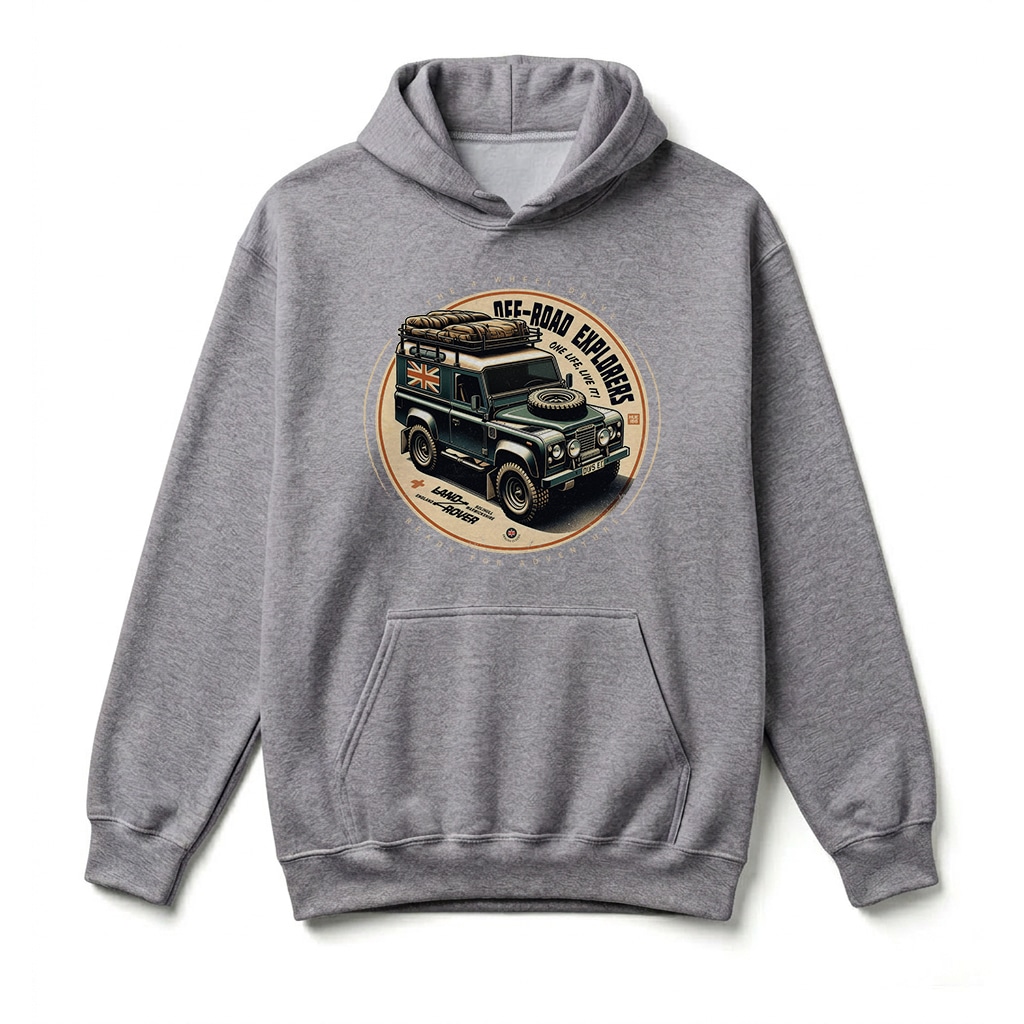 Sweatshirt à capuche Land Rover Defender 90 - Sport Grey Sweatshirt à capuche Land Rover Defender 90 - Sport Grey