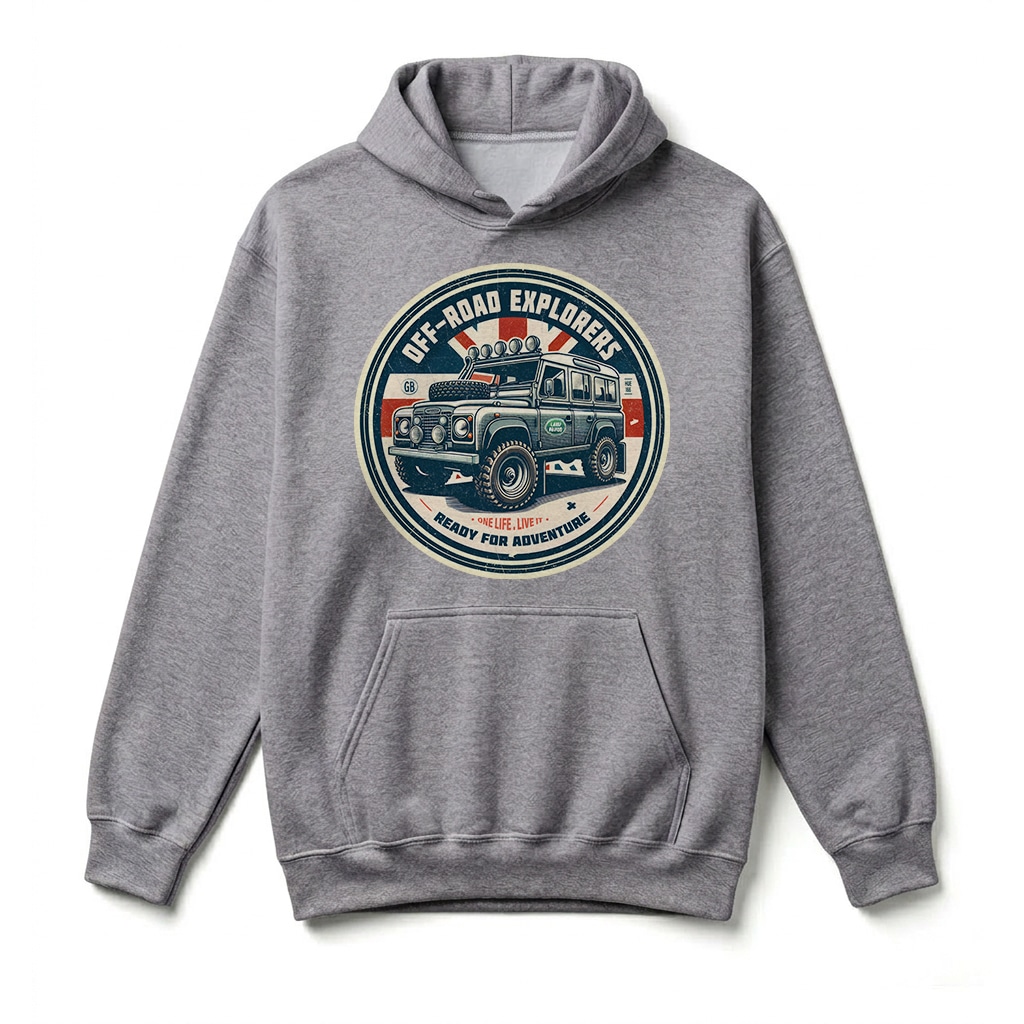Sweatshirt à capuche Land Rover Defender 110 - Sport Grey Sweatshirt à capuche Land Rover Defender 110 - Sport Grey