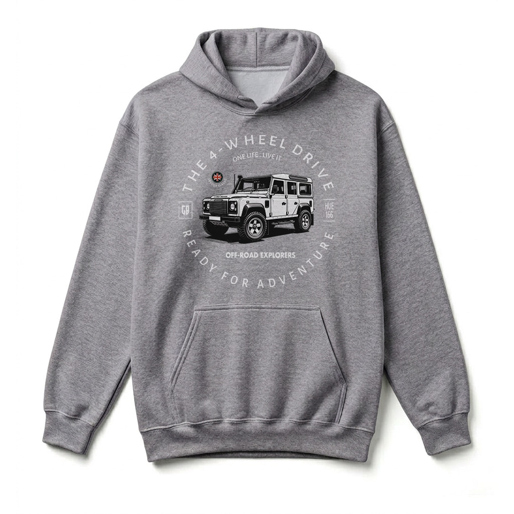 Sweatshirt à capuche Land Rover Defender 110 - Sport Grey Sweatshirt à capuche Land Rover Defender 110 - Sport Grey