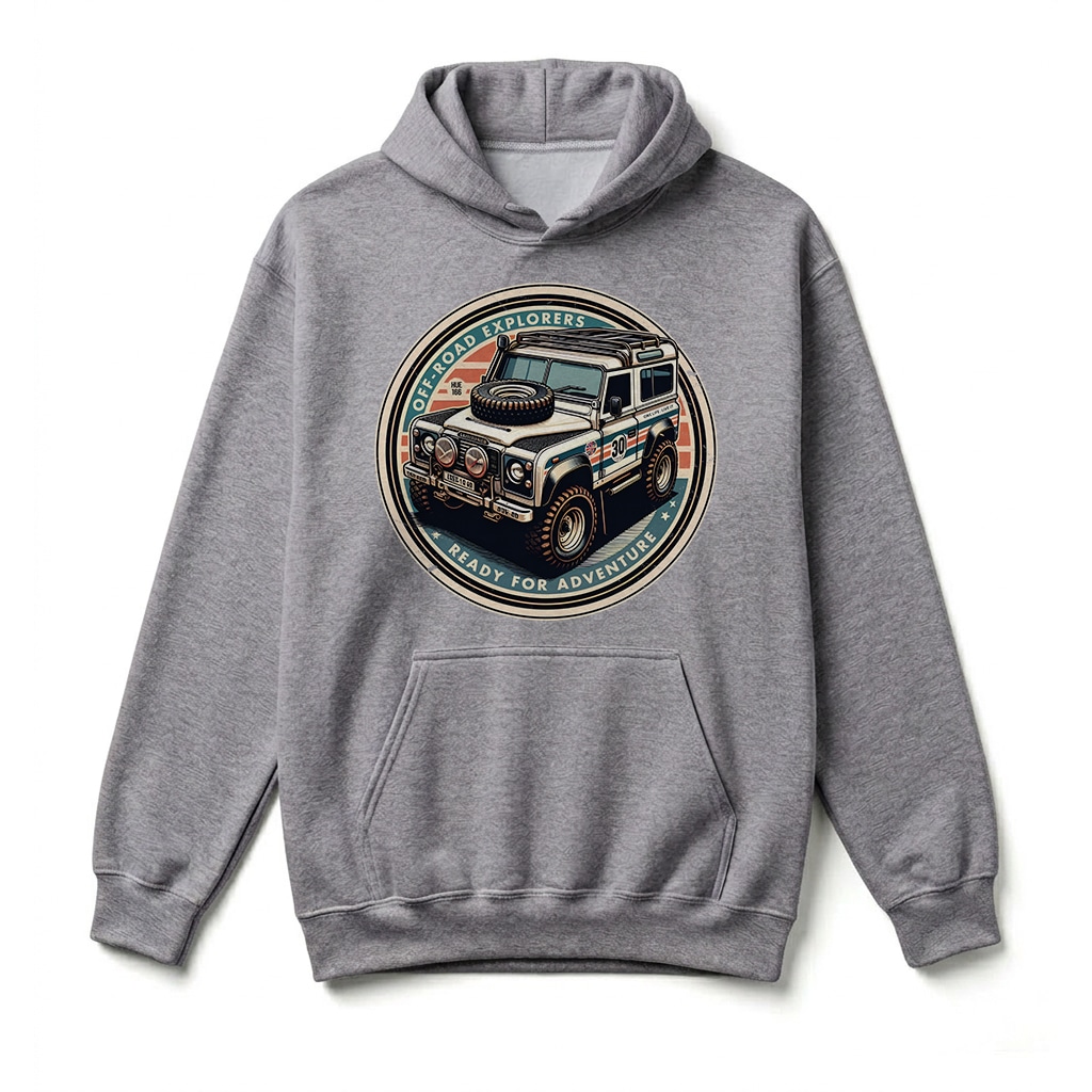 Sweatshirt à capuche Land Rover Defender 90 - Sport Grey Sweatshirt à capuche Land Rover Defender 90 - Sport Grey