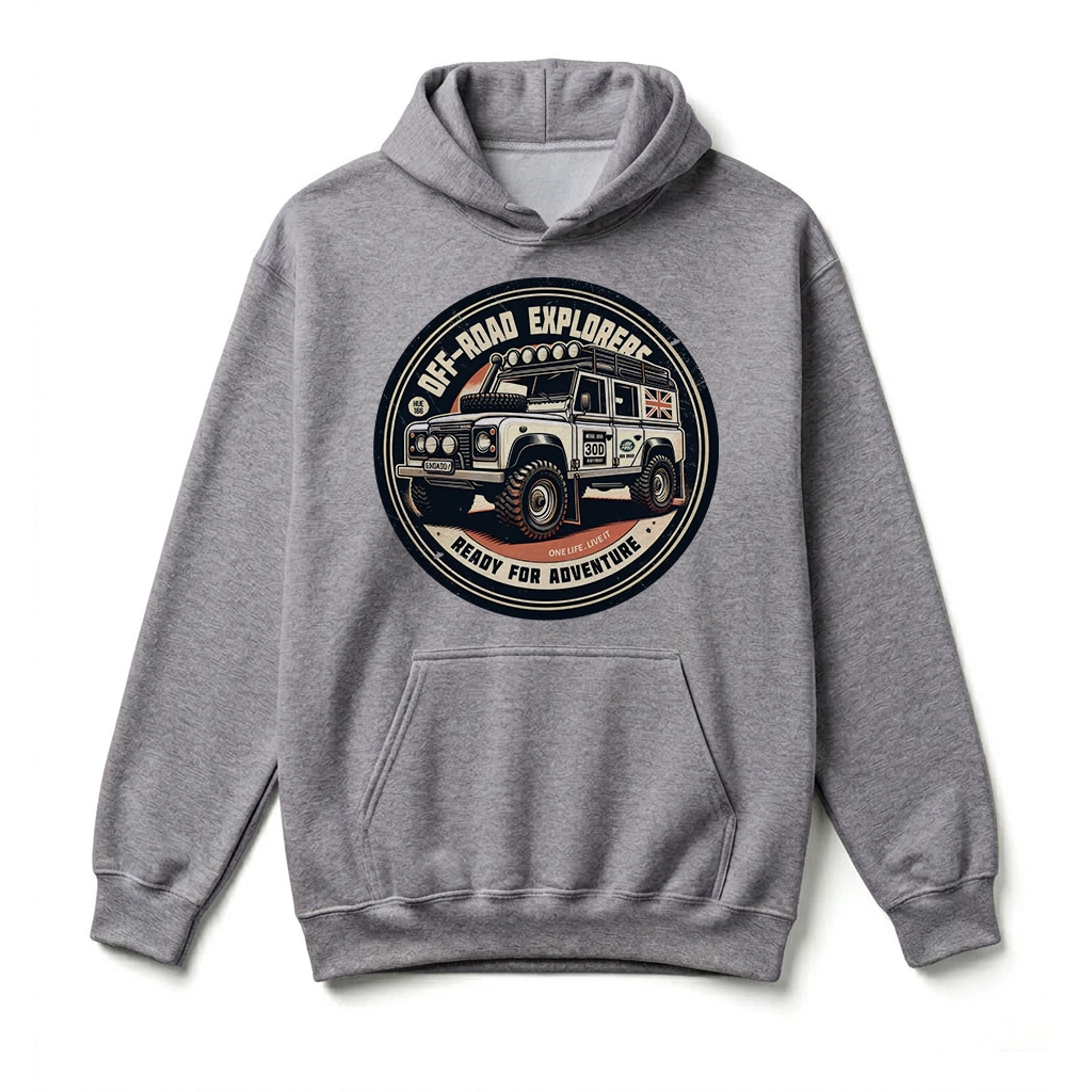 Sweatshirt à capuche Land Rover Defender 110 - Sport Grey Sweatshirt à capuche Land Rover Defender 110 - Sport Grey