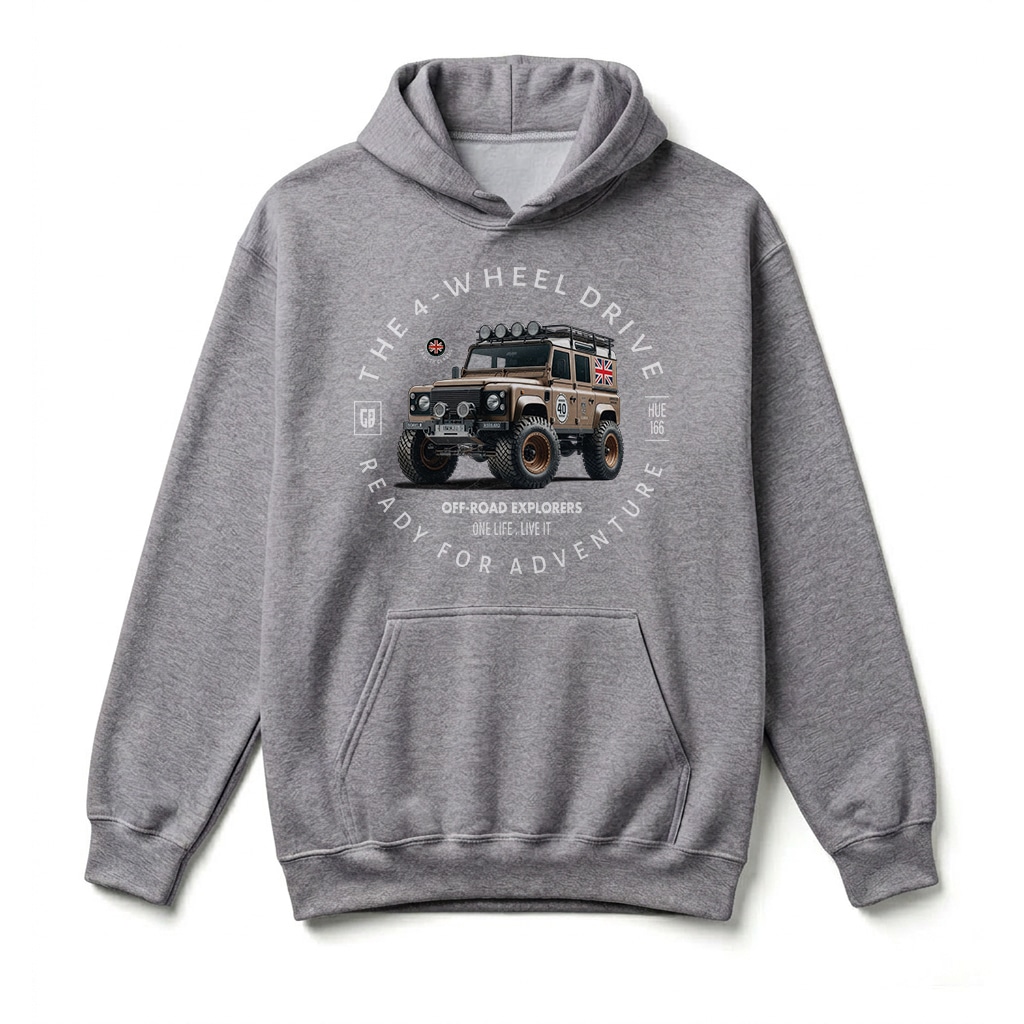 Sweatshirt à capuche Land Rover Defender 110 - Sport Grey Sweatshirt à capuche Land Rover Defender 110 - Sport Grey