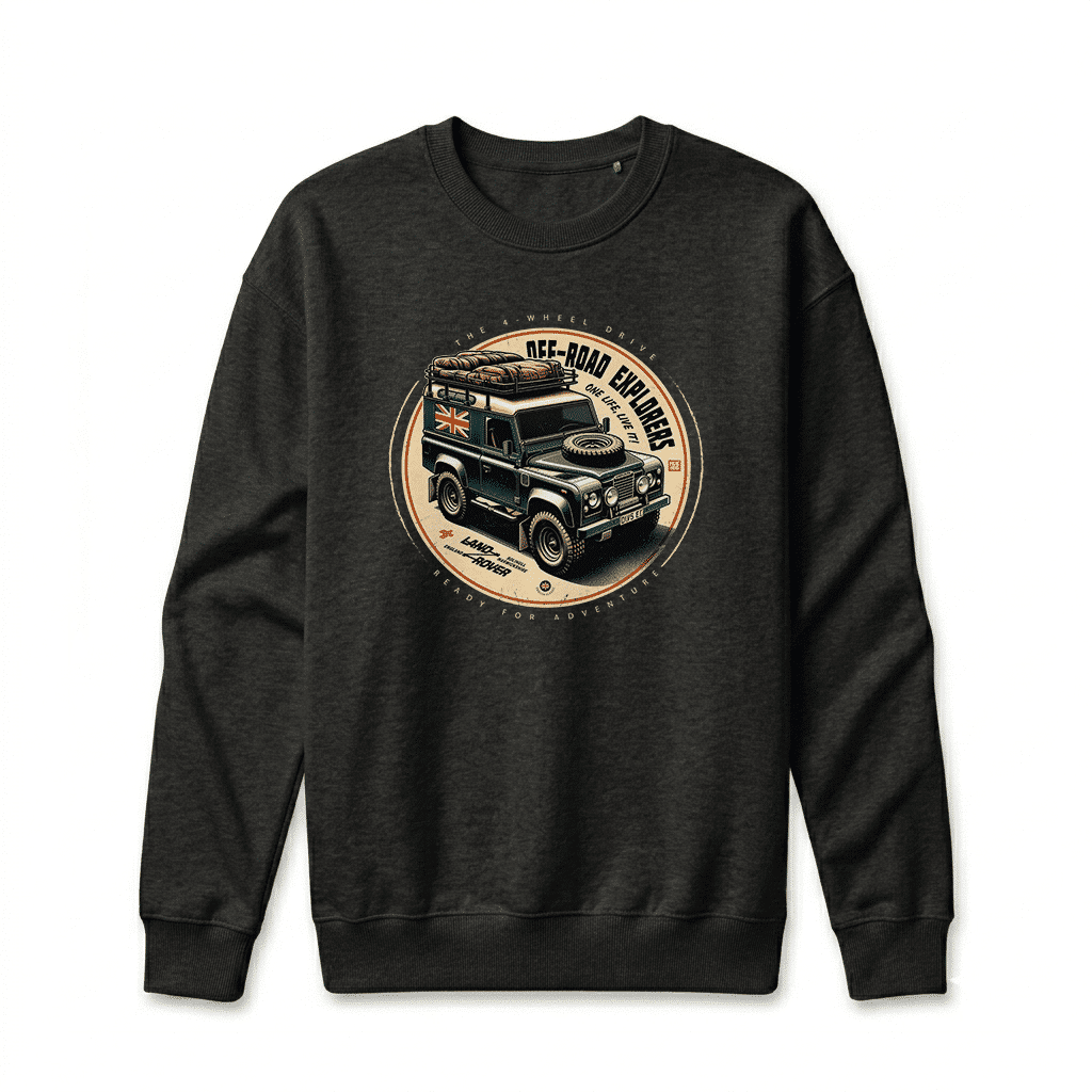 Sweatshirt Land Rover Defender 90 - Black Sweatshirt Land Rover Defender 90 - Black