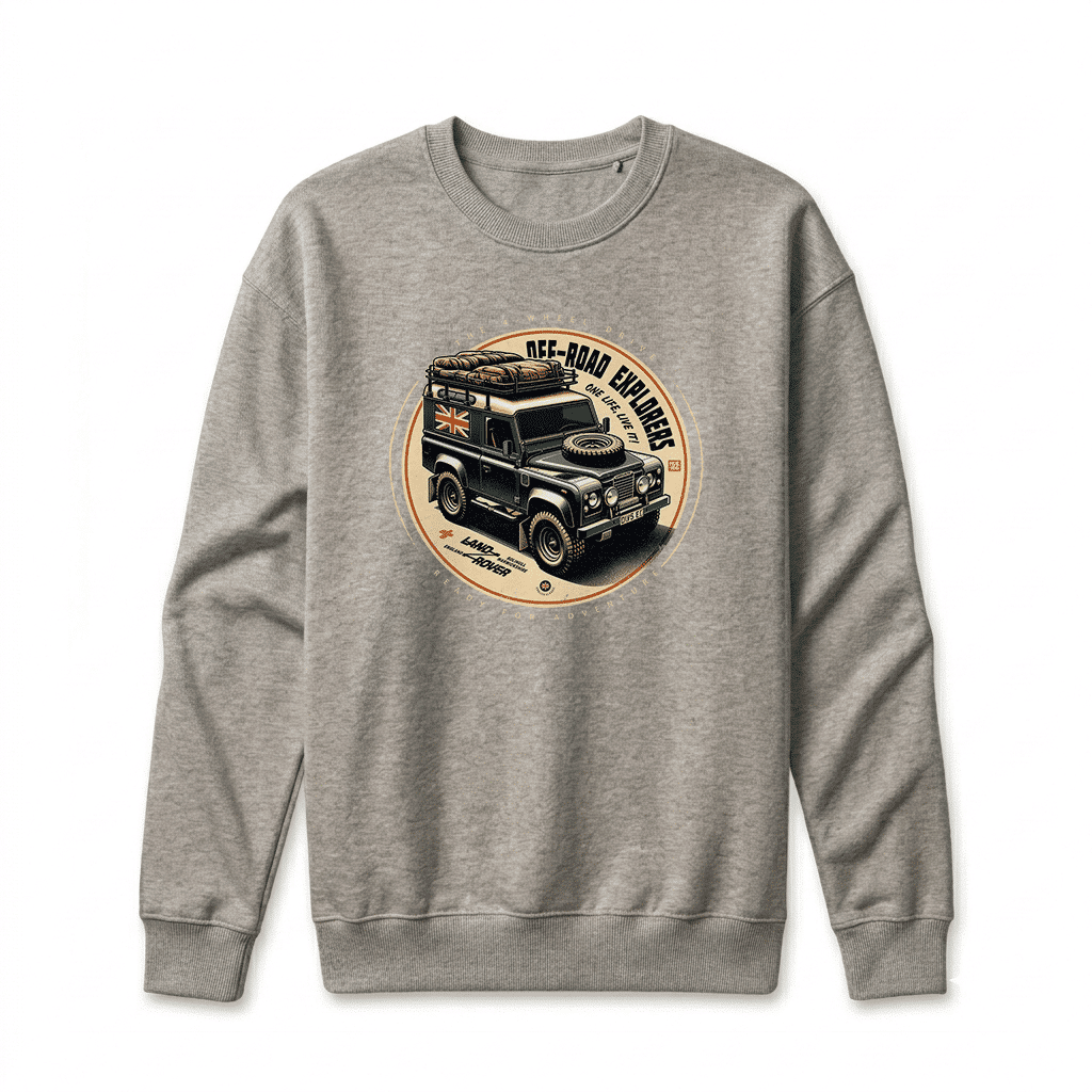 Sweatshirt Land Rover Defender 90 - Carbon Grey Sweatshirt Land Rover Defender 90 - Carbon Grey