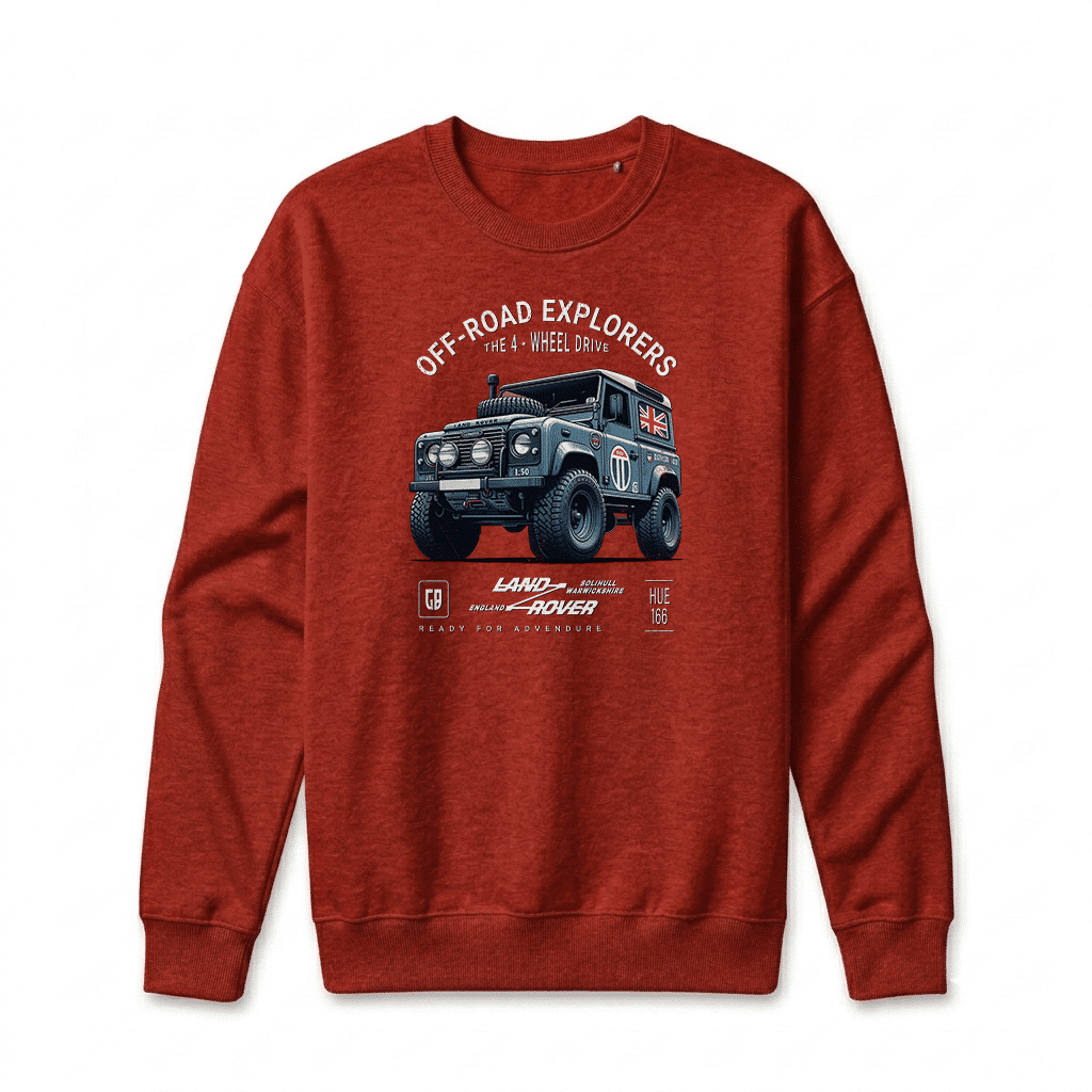 Land Rover Sweatshirt – Cardinal Land Rover Sweatshirt – Cardinal