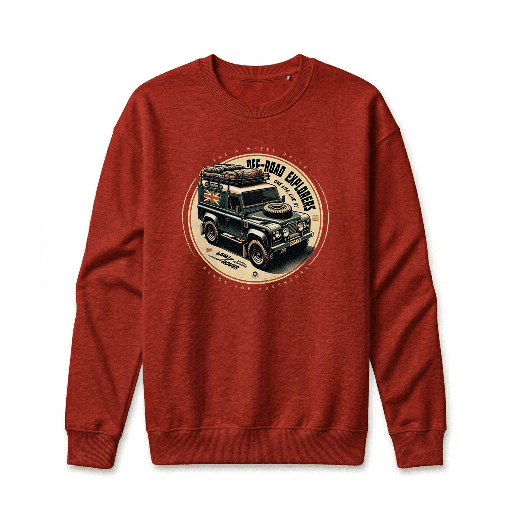 Sweatshirt Land Rover Defender 90 - Cardinal Sweatshirt Land Rover Defender 90 - Cardinal
