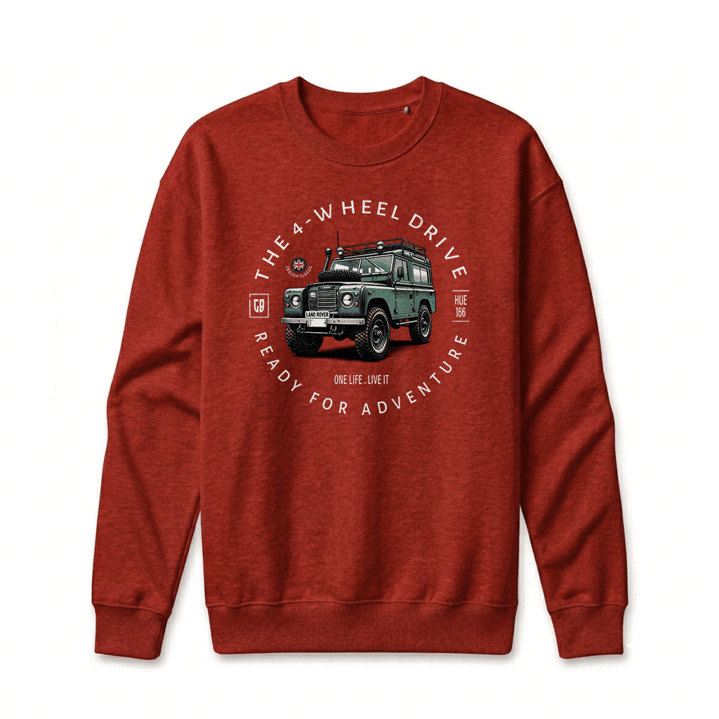 Sweatshirt Land Rover Series - Cardinal Sweatshirt Land Rover Series - Cardinal