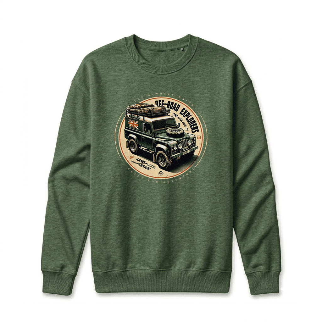 Sweatshirt Land Rover Defender 90 - Forest Green Sweatshirt Land Rover Defender 90 - Forest Green