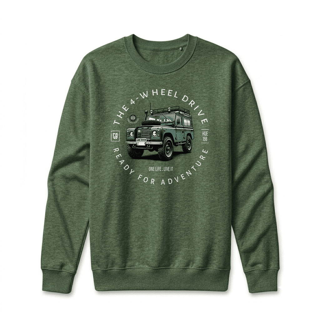 Sweatshirt Land Rover Series - Forest Green Sweatshirt Land Rover Series - Forest Green