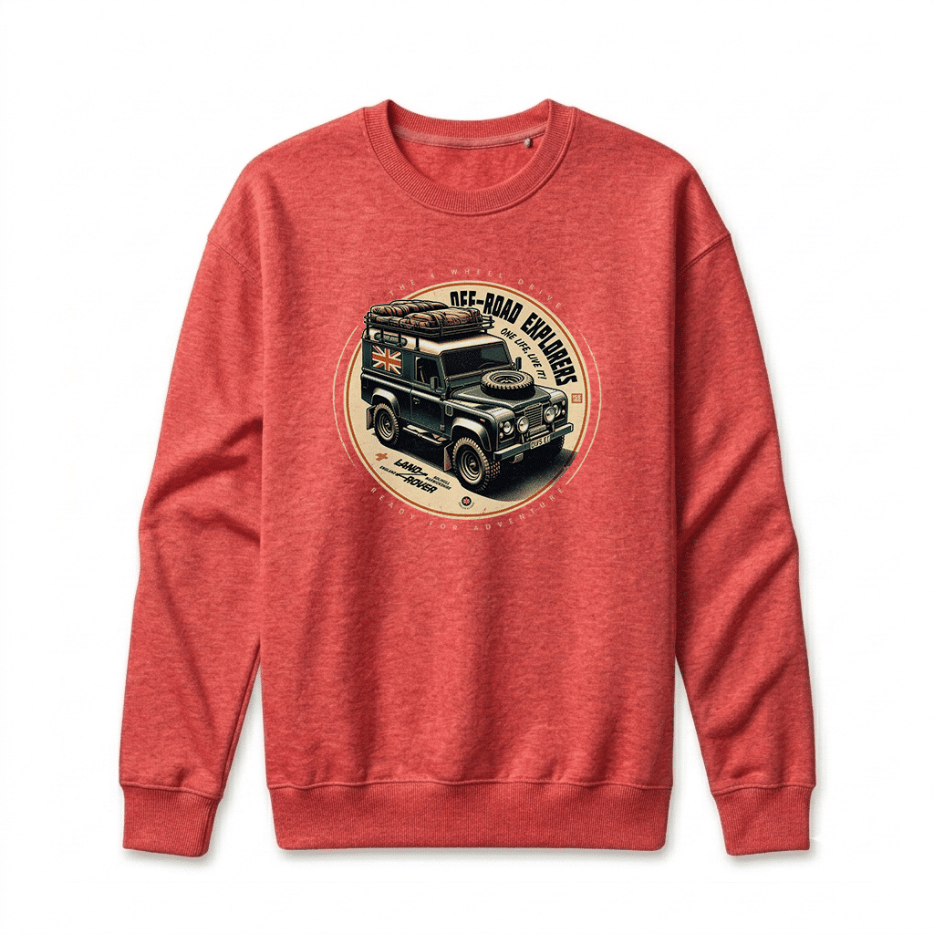 Sweatshirt Land Rover Defender 90 - Team Red Sweatshirt Land Rover Defender 90 - Team Red