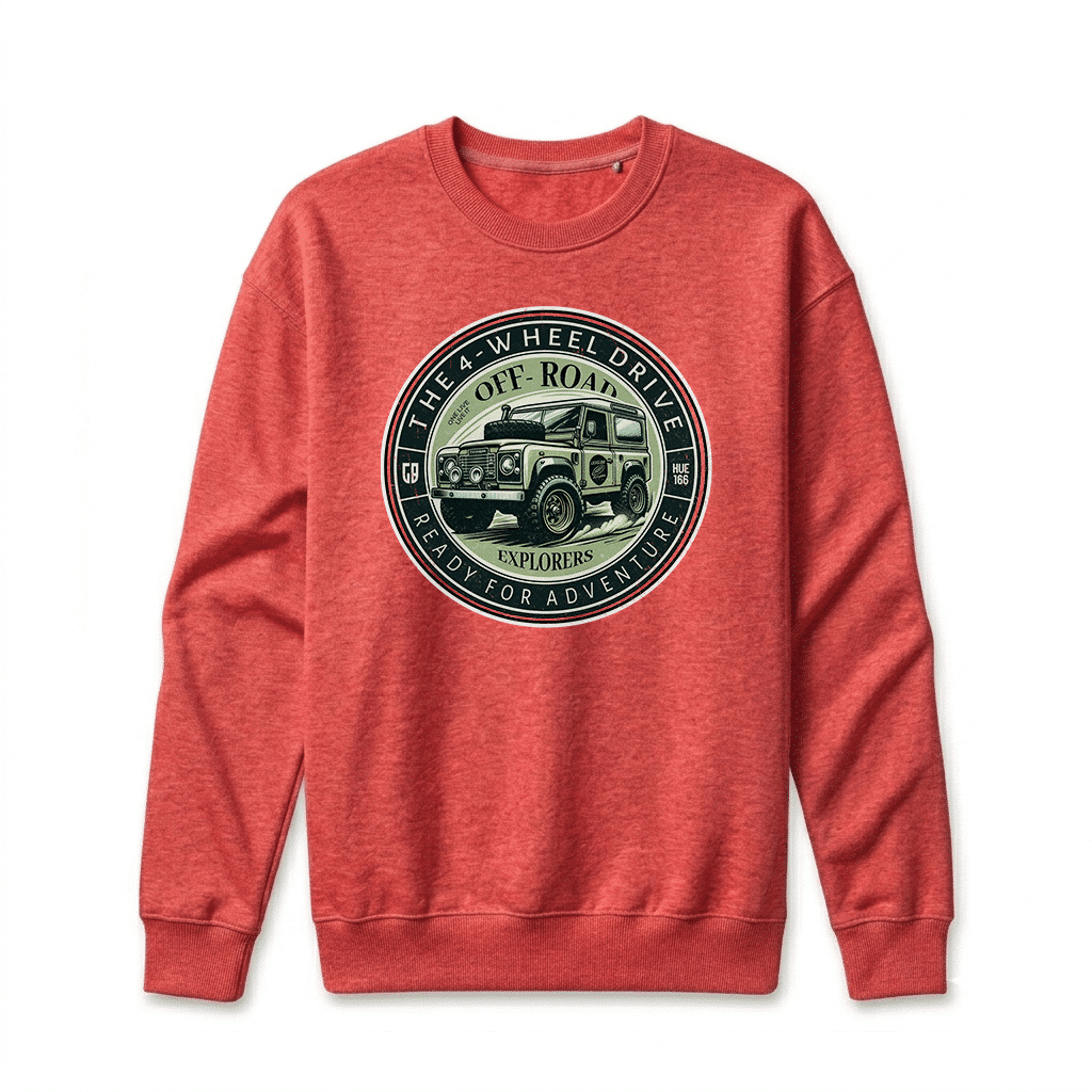Sweatshirt Land Rover Defender 90 - Team Red Sweatshirt Land Rover Defender 90 - Team Red