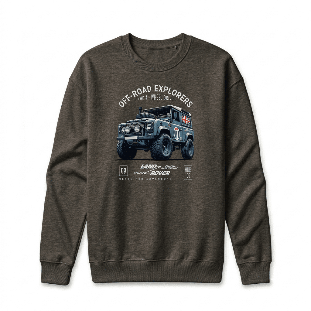 Land Rover Sweatshirt – Vintage Black Land Rover Sweatshirt – Vintage Black