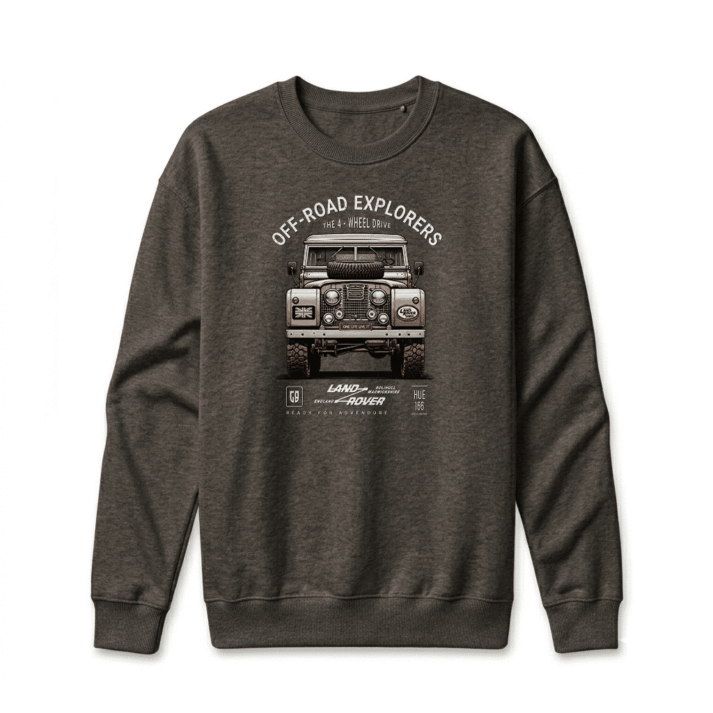Sweat-shirt Land Rover - Vintage Black Sweat-shirt Land Rover - Vintage Black