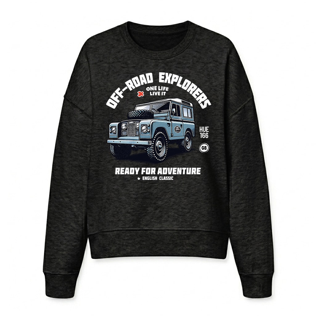 Sweatshirt Land Rover Series - Black Sweatshirt Land Rover Series - Black