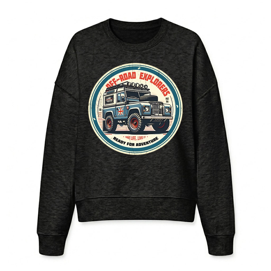 Sweatshirt Land Rover Series - Black Sweatshirt Land Rover Series - Black