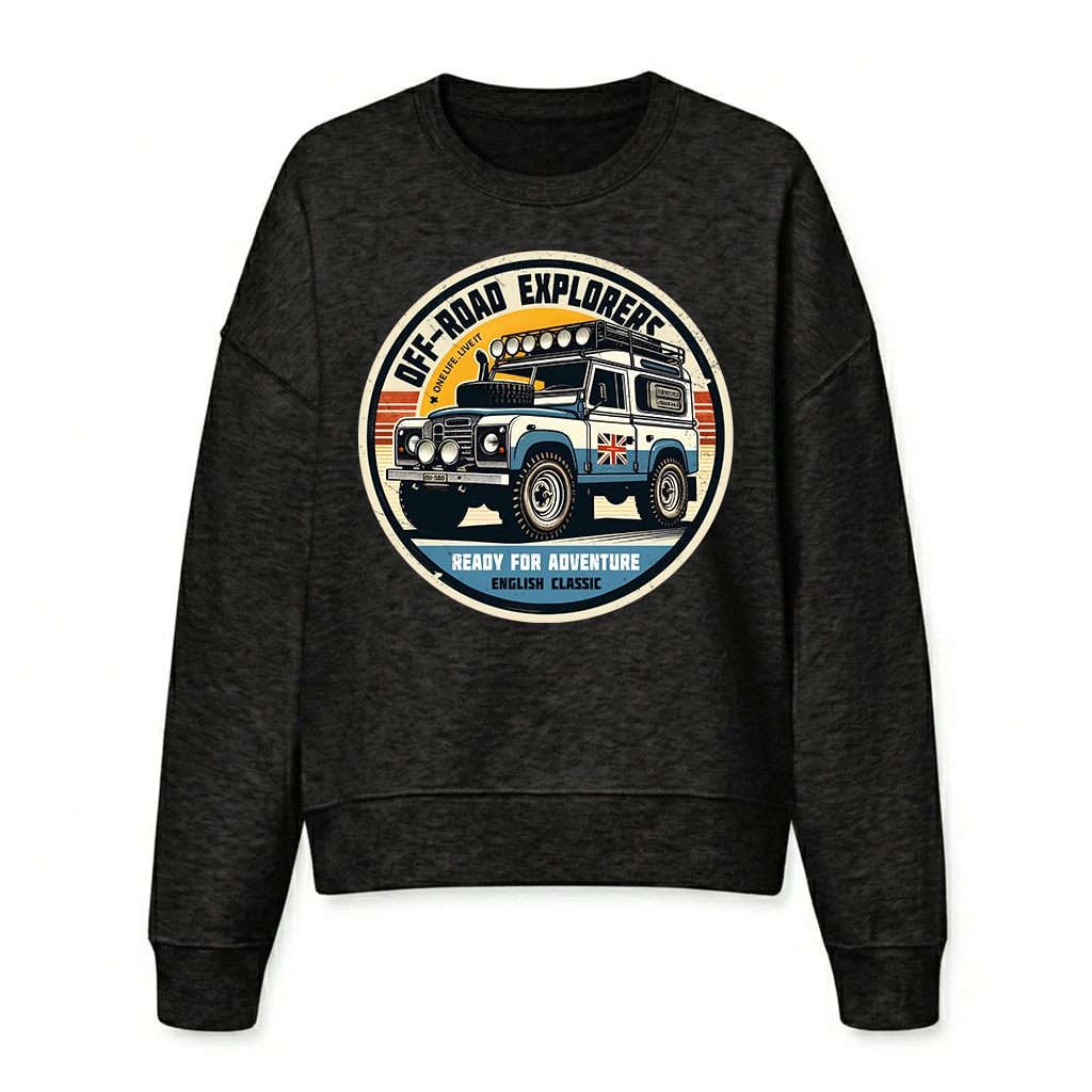 Sweatshirt Land Rover Series - Black Sweatshirt Land Rover Series - Black