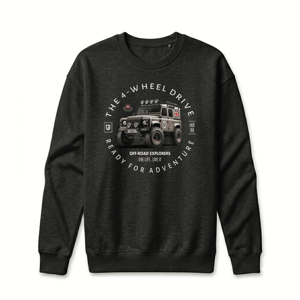 Sweatshirt Land Rover - Black Sweatshirt Land Rover - Black