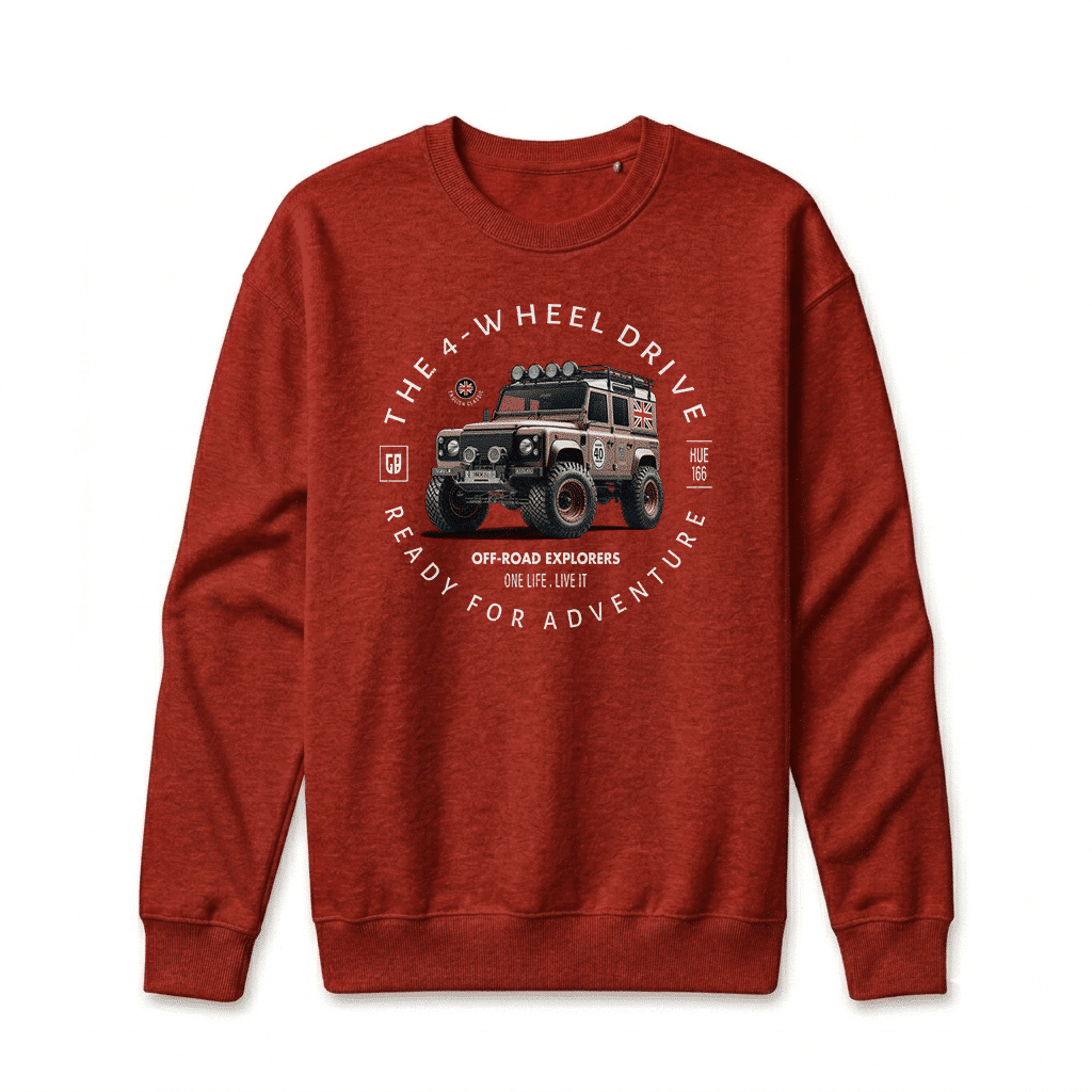 Sweatshirt Land Rover - Cardinal Sweatshirt Land Rover - Cardinal