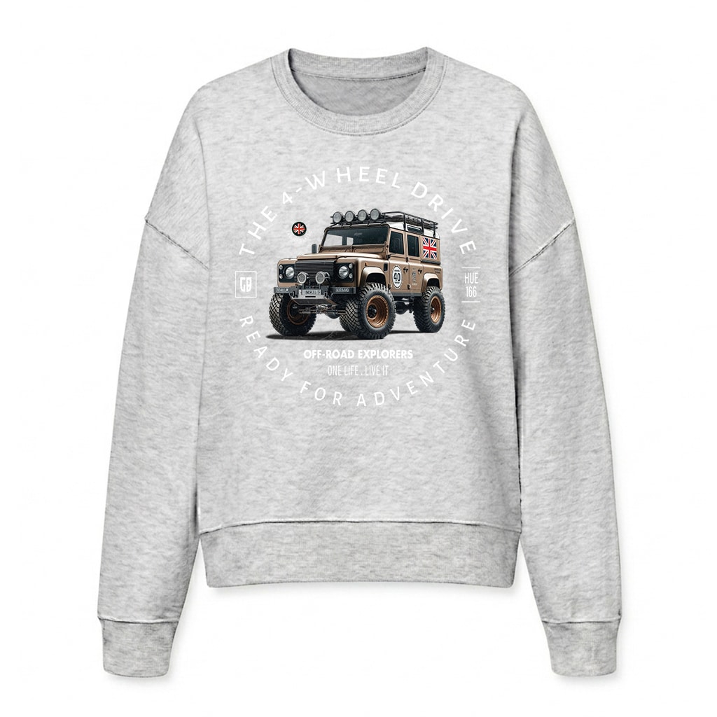 Sweatshirt Land Rover Defender 110 - Cool-Heather-Grey Sweatshirt Land Rover Defender 110 - Cool-Heather-Grey