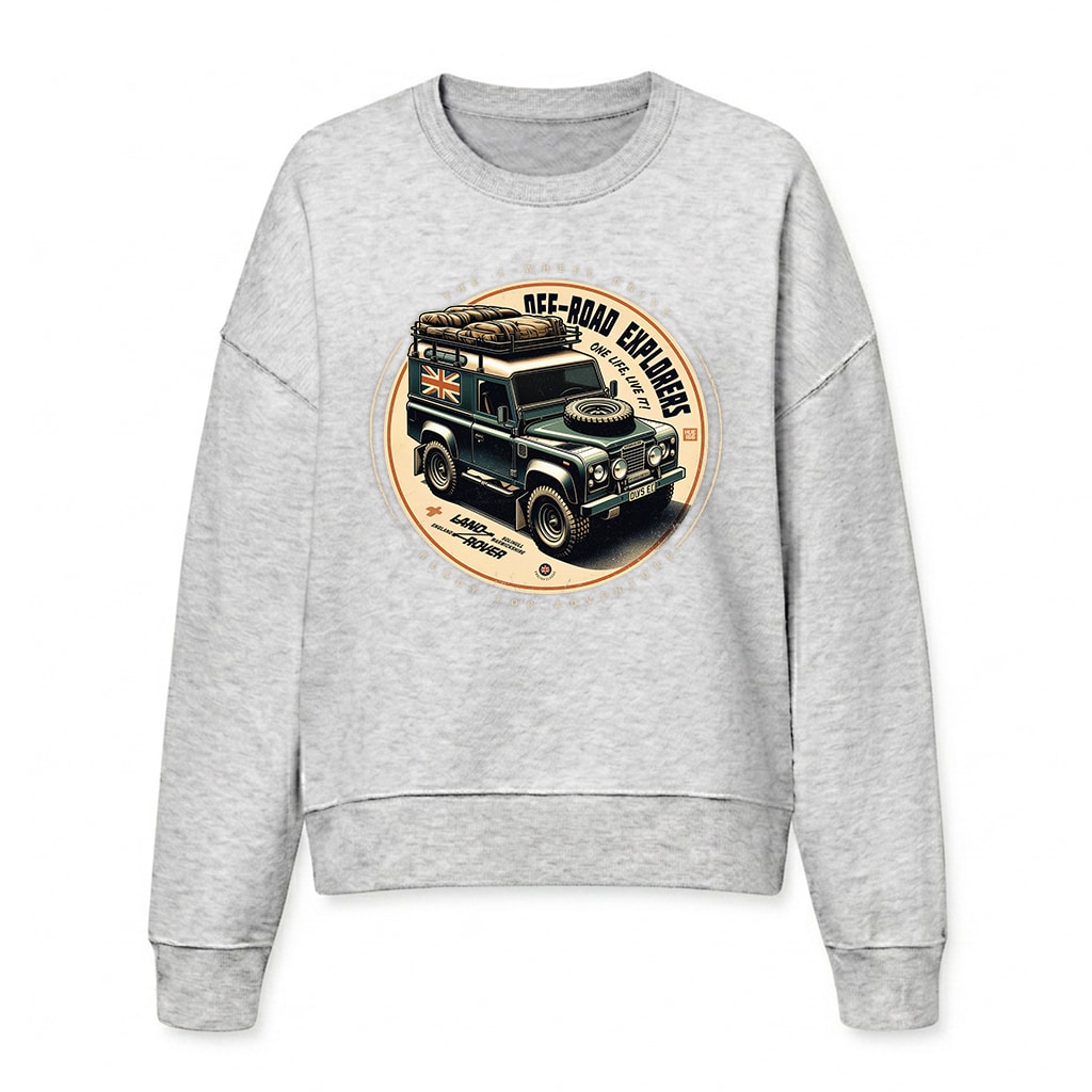 Sweatshirt Land Rover - Cool Heather Grey Sweatshirt Land Rover - Cool Heather Grey