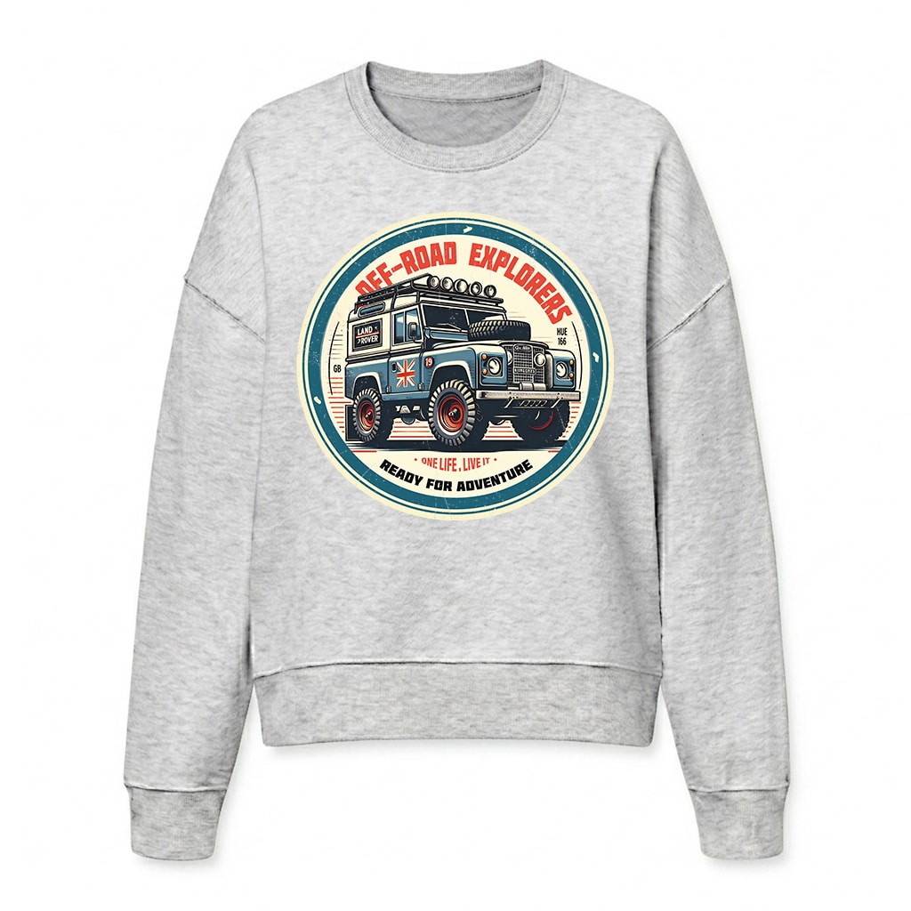 Sweatshirt Land Rover Series - Cool Heather Grey Sweatshirt Land Rover Series - Cool Heather Grey
