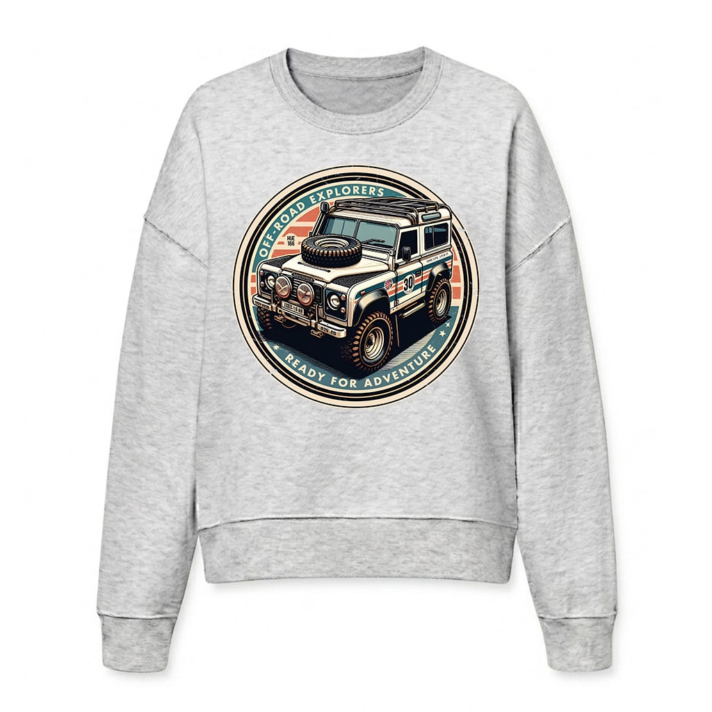 Land Rover Defender 90 Sweatshirt - Cool Heather Grey Land Rover Defender 90 Sweatshirt - Cool Heather Grey