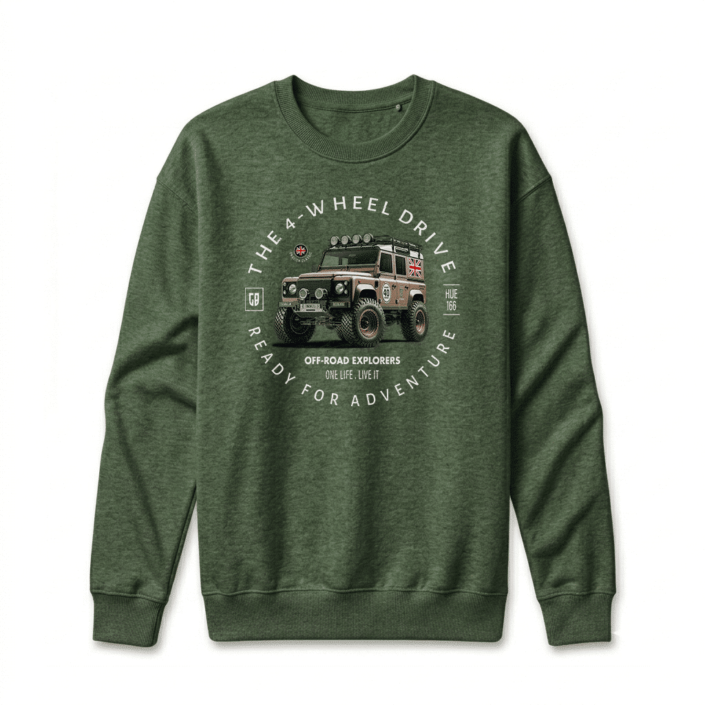 Sweatshirt Land Rover - Forest Green Sweatshirt Land Rover - Forest Green