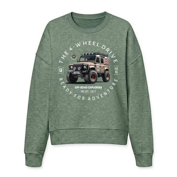 Sweatshirt Land Rover Defender 110 - Green-Bay
