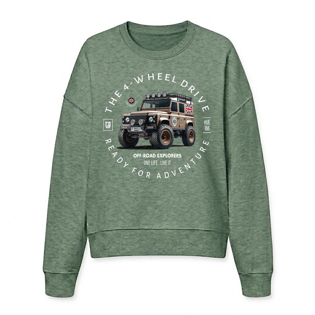 Sweatshirt Land Rover Defender 110 - Green-Bay Sweatshirt Land Rover Defender 110 - Green-Bay