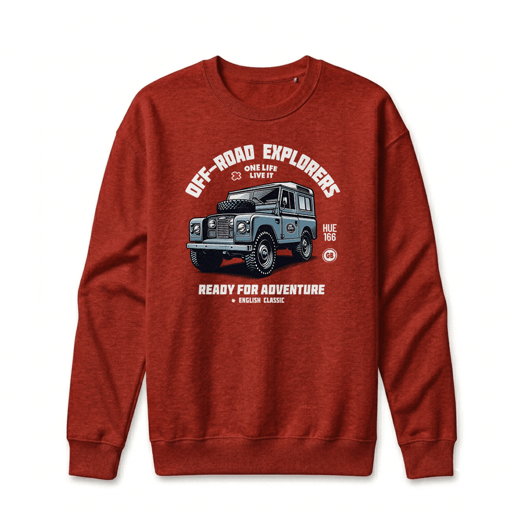 Sweatshirt Land Rover Series - Cardinal Sweatshirt Land Rover Series - Cardinal