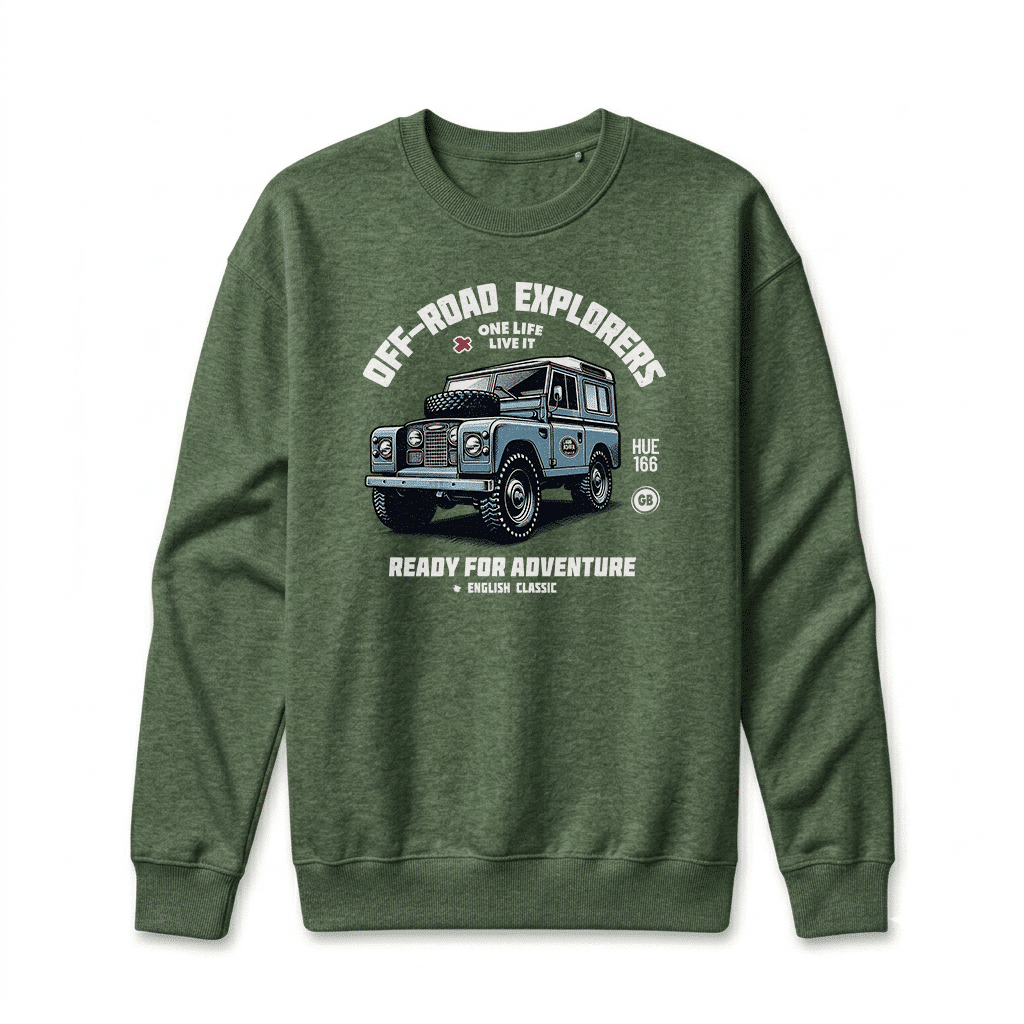 Sweatshirt Land Rover Series - Forest Green Sweatshirt Land Rover Series - Forest Green
