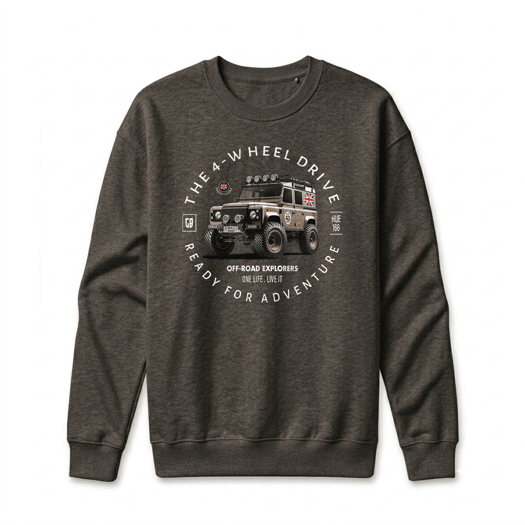Sweatshirt Land Rover - Vintage Black Sweatshirt Land Rover - Vintage Black