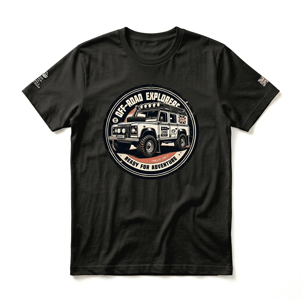T-shirt Land Rover Defender 110 - Black Heather T-shirt Land Rover Defender 110 - Black Heather