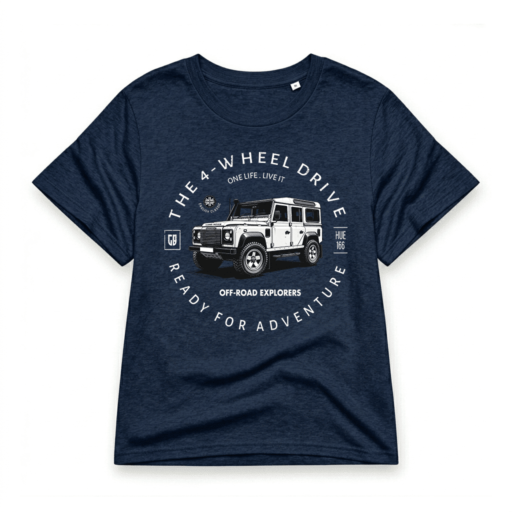 T-shirt Land Rover Defender-110 - French Navy