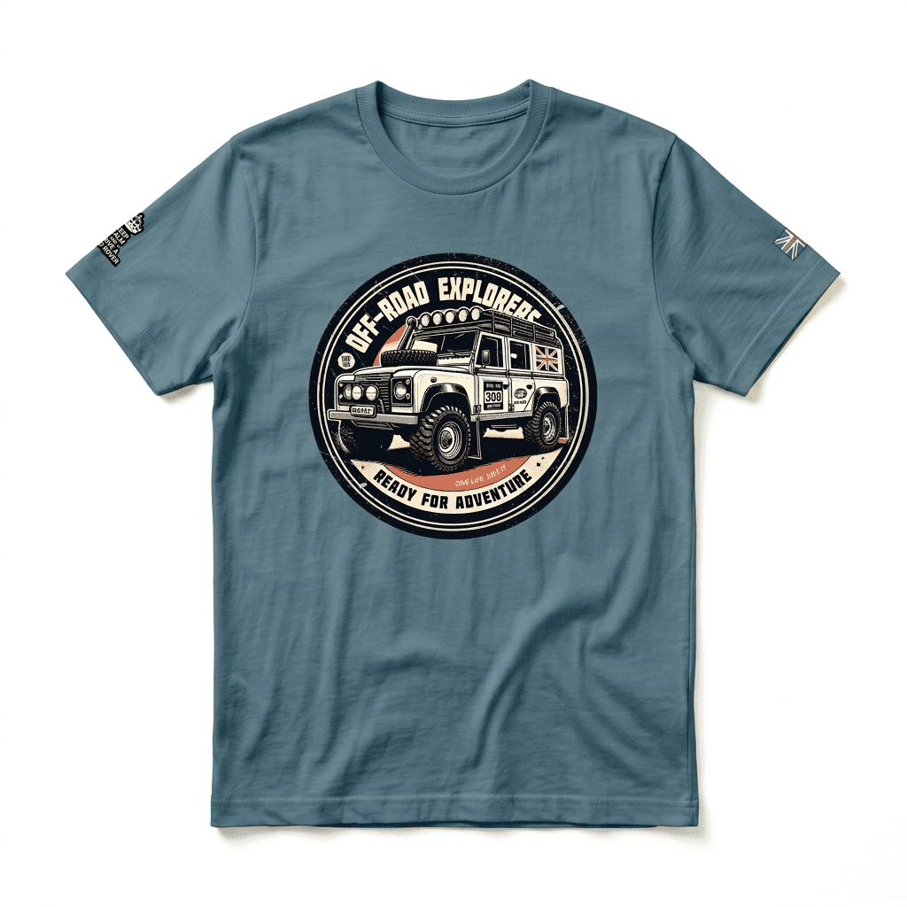 T-shirt Land Rover Defender 110 - Heather Deep Teal T-shirt Land Rover Defender 110 - Heather Deep Teal