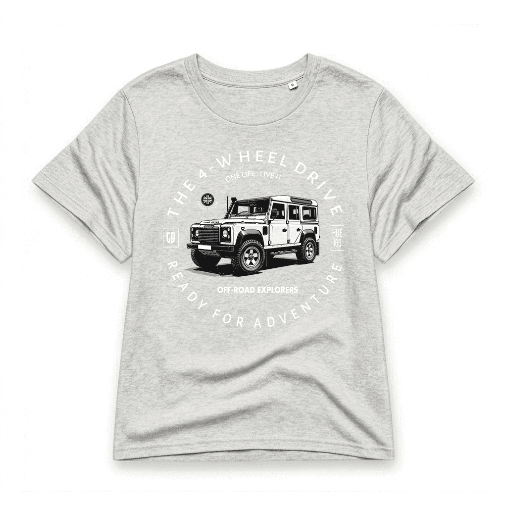 T-shirt Land Rover Defender-110 - Heather Grey